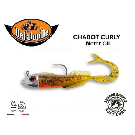 Leurre Souple Monté - Chabot Curly Motor Oil - 7 cm - Delalande