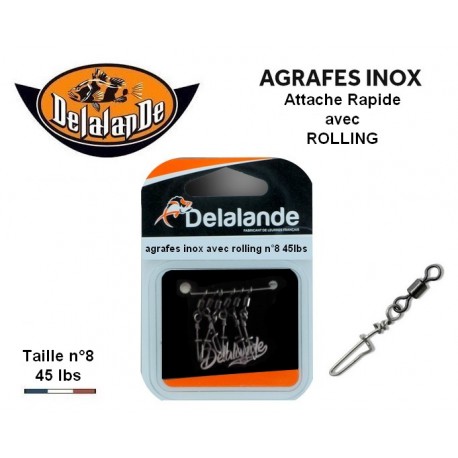Agrafe Rapide Rolling n°8 - 45 lbs - Delalande