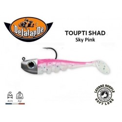 Leurre Souple Monté - Toupti Shad Sky Pink - 4 cm - Delalande