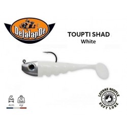 Leurre Souple Monté - Toupti Shad White - 4 cm - Delalande