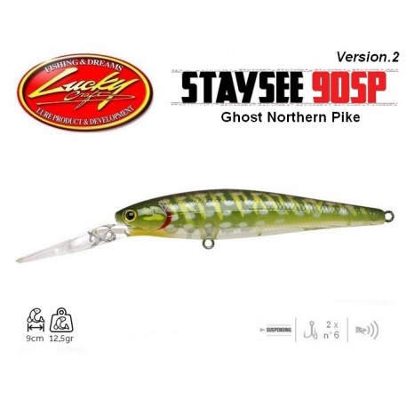 Leurre Dur - Staysee 90SP.v2 Ghost Northern Pike 10cm 12.5gr - Lucky Craft