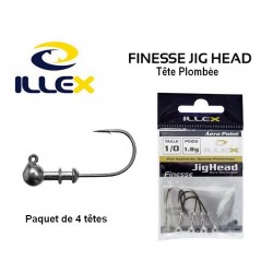 Tête Plombée Jig Head Finesse Taille 1/0 1.8gr - Illex