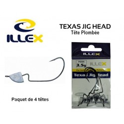 Tête Plombée Texas Jig Head 1/0 - 3.5gr - Illex