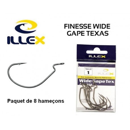 Hameçon Texan Finesse Wide Gape Tex - Taille 1 - Illex