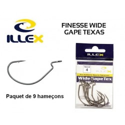 Hameçon Texan Finesse Wide Gape Tex n°4 - Illex