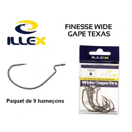 Hameçon Texan Finesse Wide Gape Tex - Taille 6 - Illex