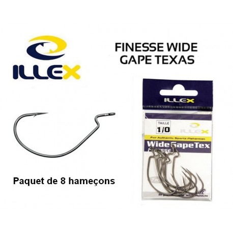 Hameçon Texan Finesse Wide Gape Tex 1/0 - Illex