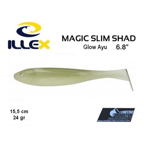 Leurre Souple - Slim Shad 6.8" Glow Ayu 15.5cm - Illex