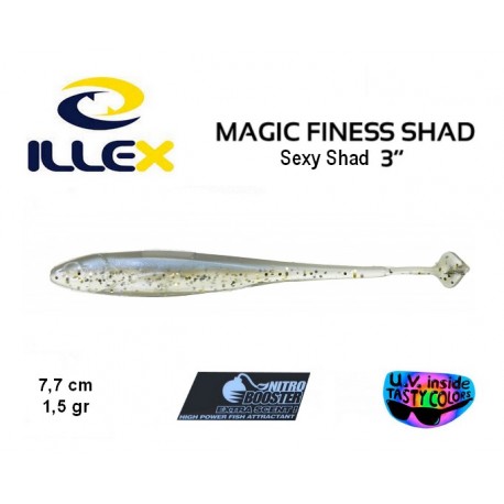 Leurre Souple - Finess Shad 3" Sexy Shad 7.7cm - Illex