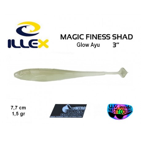 Leurre Souple - Finess Shad 3" Glow Ayu 7.7cm - Illex