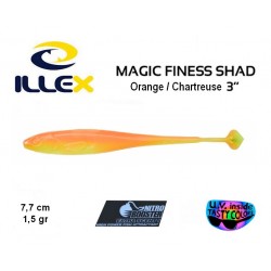 Leurre Souple - Finess Shad 3" Orange Chartreuse 7.7cm - Illex