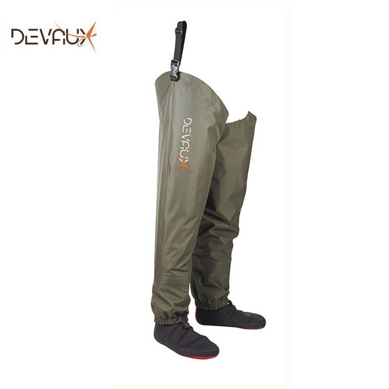 Cuissardes respirantes avec chaussons Devaux DVX 100 Olive pour p cher