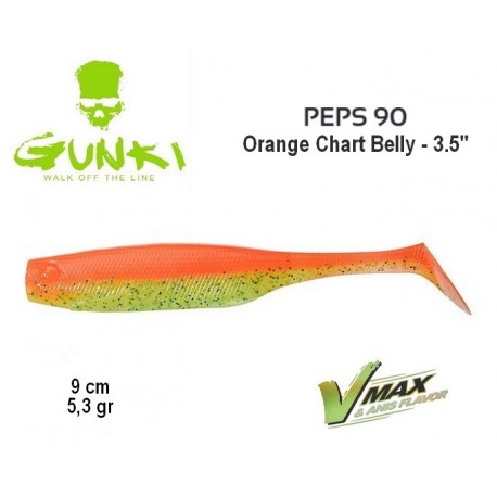 GUNKI Weichköder Peps 90 - 9cm, 5.3g Für Angler