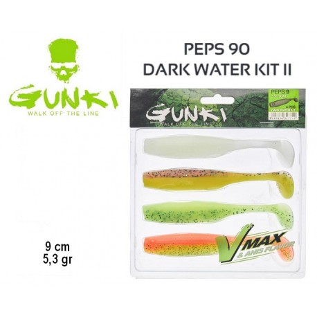 Kit Leurre Souple - Peps Dark Water II 3.5" 9cm - Gunki