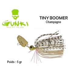 Leurre Hybride - Chatterbait Tiny Boomer 5gr 1/0 Champagne - Gunki