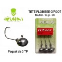 Tête Plombée Football - G'Foot 3/0 - 10gr - Neutre - Gunki