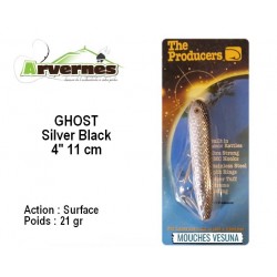 Leurre Dur Surface - Ghost 110 21gr Silver Black 11cm - Vesuna