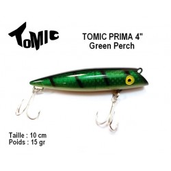 Leurre Dur - Tomic Prima 4" Green Perch 15gr 10cm - Vesuna