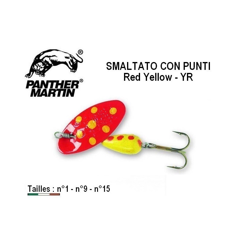 Cuiller Smaltato Con Punti - Red Yellow - Yellow Red - Panther Martin