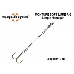 Monture leurre souple Soft Lure Rig - Simple Hameçon - Sakura