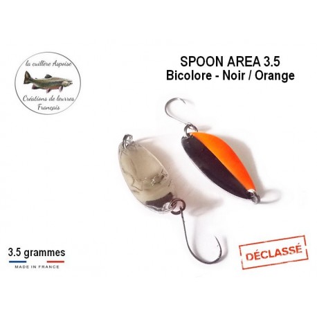 Cuillère Ondulante Spoon AREA - Bicolore Noir/Orange - 3.5gr