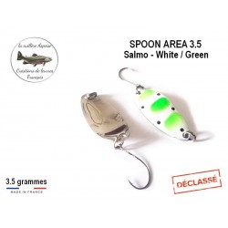 Cuillère Ondulante Spoon AREA - Salmo White/Green - 3.5gr