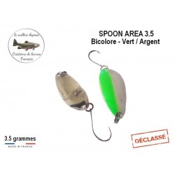 Cuillère Ondulante Spoon AREA - Bicolore Vert/Argent - 3.5gr