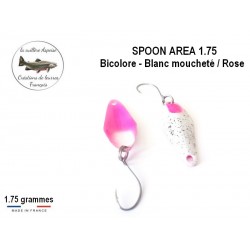 Cuillère Ondulante Spoon AREA 1.75 - Bicolore Blanc moucheté/Rose