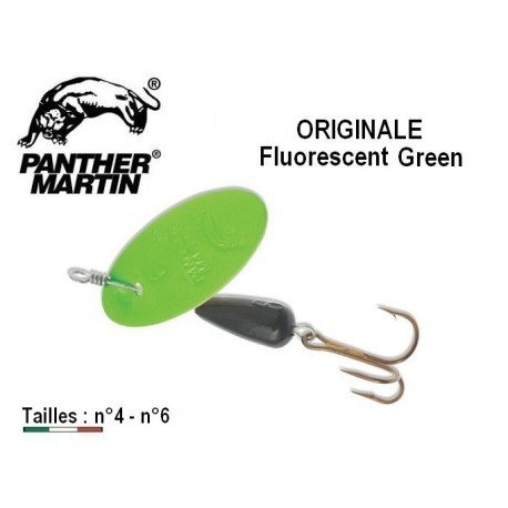 Cuiller Panther Martin - Originale Fluorescent Green - Black