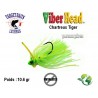 Viber Head Chartreux Tiger 10.6gr 3/0 - Target Baits Leurres Viber Head Chartreux Tiger 10.6gr 3/0 - Target Baits