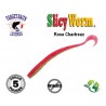Leurre Souple - Slicy Worm Rose Chartreux 5" - Target Baits Leurres