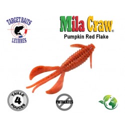 Leurre Souple - Mila Craw Pumpkin Red Flake 4" - Target Baits Leurres