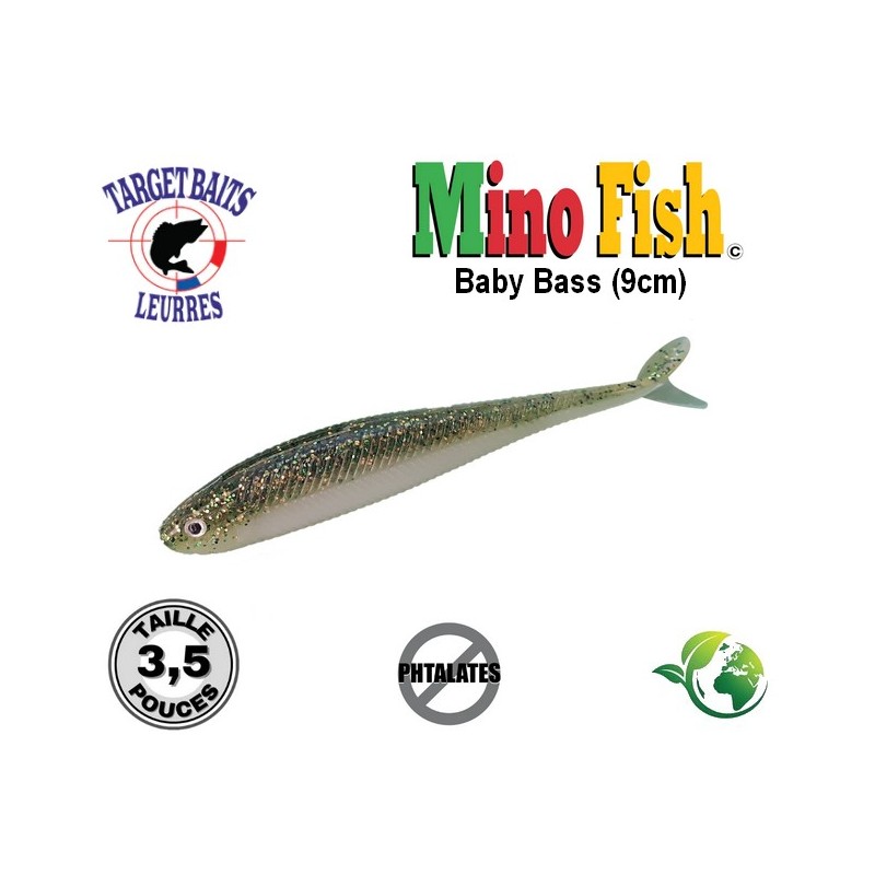 Leurre Souple Mino Fish Baby Bass 3.5" 9cm Target Baits Leurres