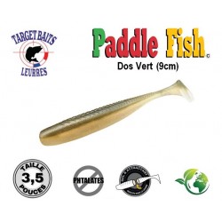 Leurre Souple - Paddle Fish Brown Dos Vert 3.5" 9cm - Target Baits Leurres