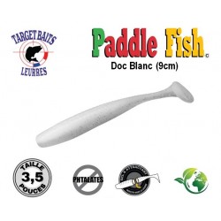 Leurre Souple - Paddle Fish Dos Blanc 3.5" 9cm - Target Baits Leurres