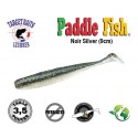 Leurre Souple - Paddle Fish Noir Silver 3.5" 9cm - Target Baits Leurres