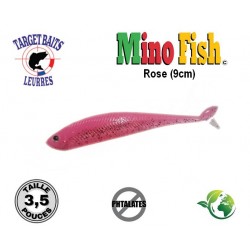 Leurre Souple - Mino Fish Rose 3.5" 9cm - Target Baits Leurres