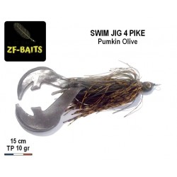 Swim Jig 4 Pike - Pumkin Olive 10gr 5/0 - ZF-Baits