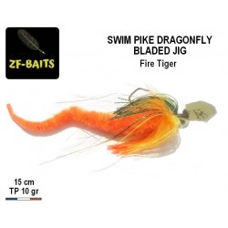 Swim Pike Dragonfly Bladed Jig - Fire Tiger 10gr - ZF-Baits