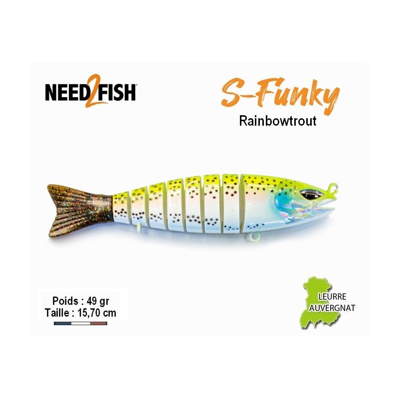 Leurre Dur Coulant Swimbait - S-Funky Rainbowtrout - Need2Fish
