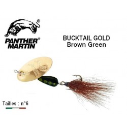 Cuiller Panther Martin - Bucktail Gold - Brown Green