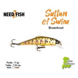 Leurre Dur - Sultan of Swim Brown Trout - Need2Fish