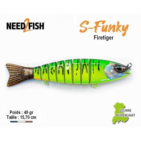 Leurre Dur - S-Funky Firetiger - Need2Fish