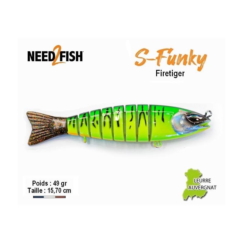 Leurre Dur Coulant Swimbait - S-Funky Firetiger - Need2Fish