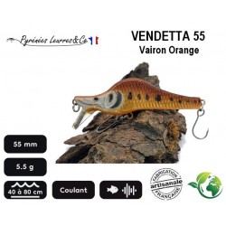 Leurre Dur Coulant - Vendetta 55 Vairon Orange 5.5cm 5.5gr - Pyrénées Leurres & Co