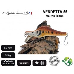 Leurre Dur - Vendetta 55 Vairon Blanc 5.5cm 5.5gr - Pyrénées Leurres & Co