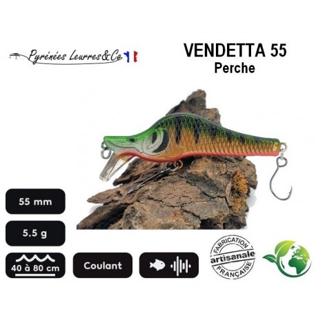 Leurre Dur - Vendetta 55 Perche 5.5cm 5.5gr - Pyrénées Leurres & Co