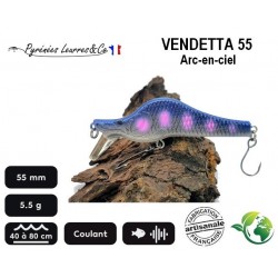 Leurre Dur Coulant - Vendetta 55 Arc-en-ciel 5.5cm 5.5gr - Pyrénées Leurres & Co