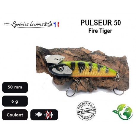 Leurre Dur - Pulsuer 50 Fire Tiger 5cm 6gr - Pyrénées Leurres & Co