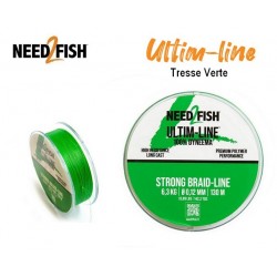 Tresse de pêche 4 brins - Ultim Line Verte 130M - Need2Fish